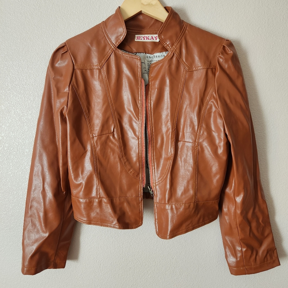Faux leather jacket